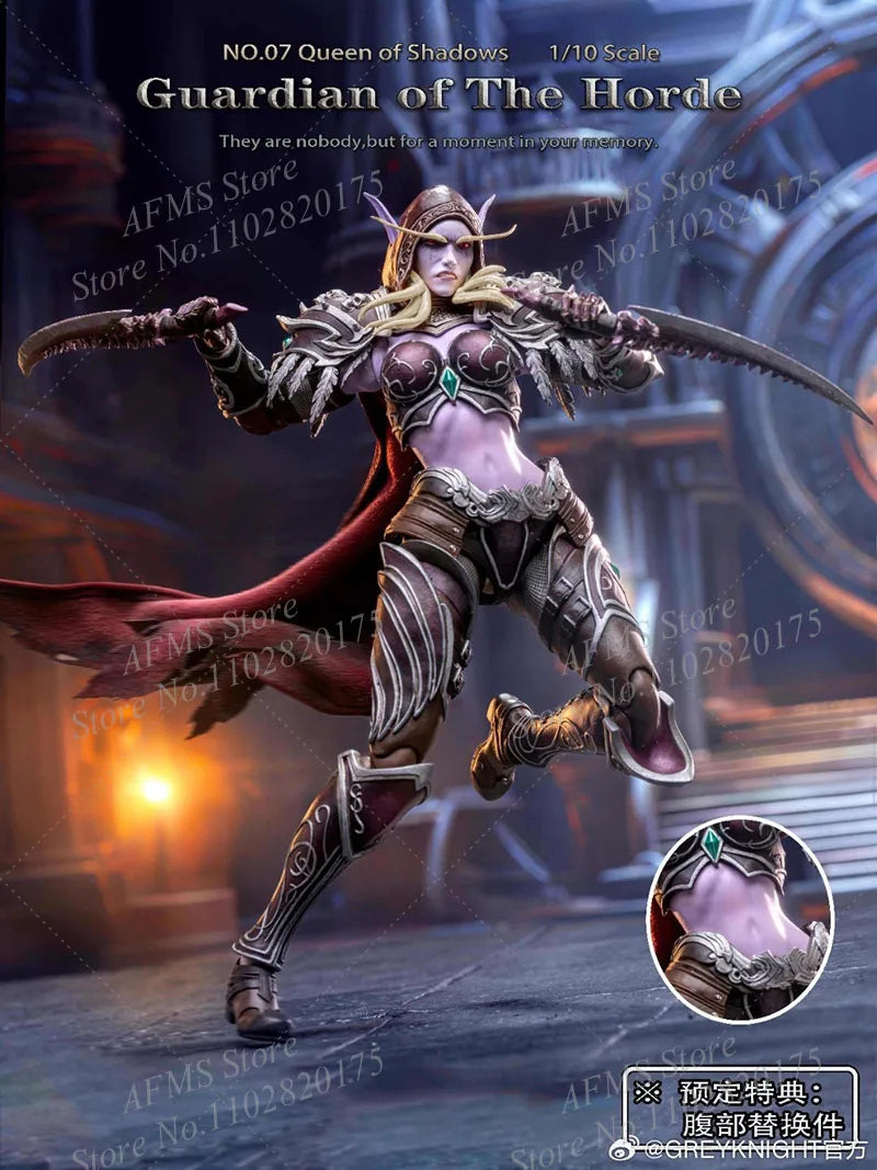 Grey Knight  1/10 Scale Collectibles Figure Orc Guardian Of The Horde No.O7 Queen Of Shadows 8Inch Women Soldier Action Figure