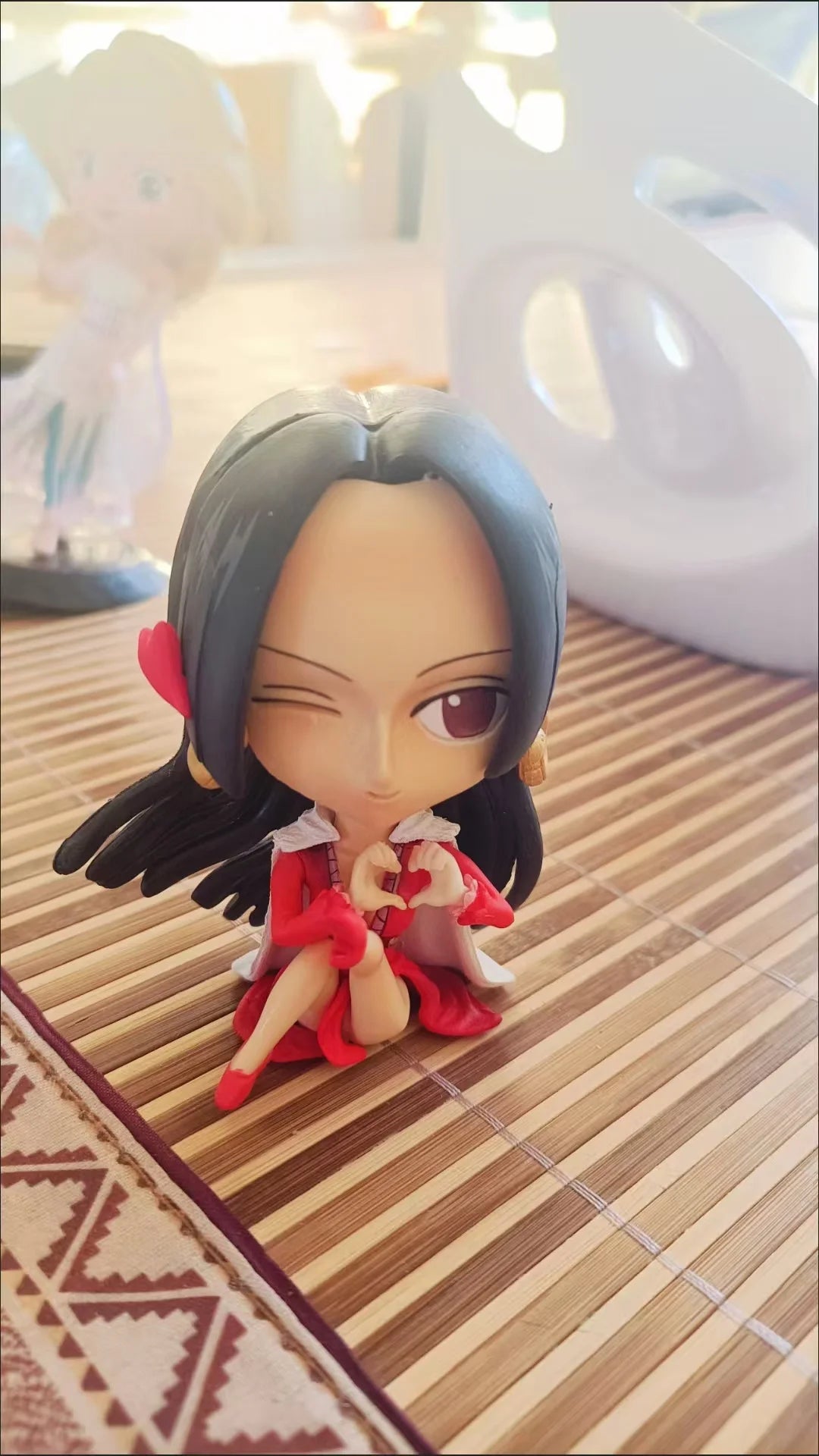 One Piece Chibi Big Head Statues - Luffy Zoro Sanji Nami Boa Hancock - Dashboard Ornaments, PC Case Decor, Collectible Figurines