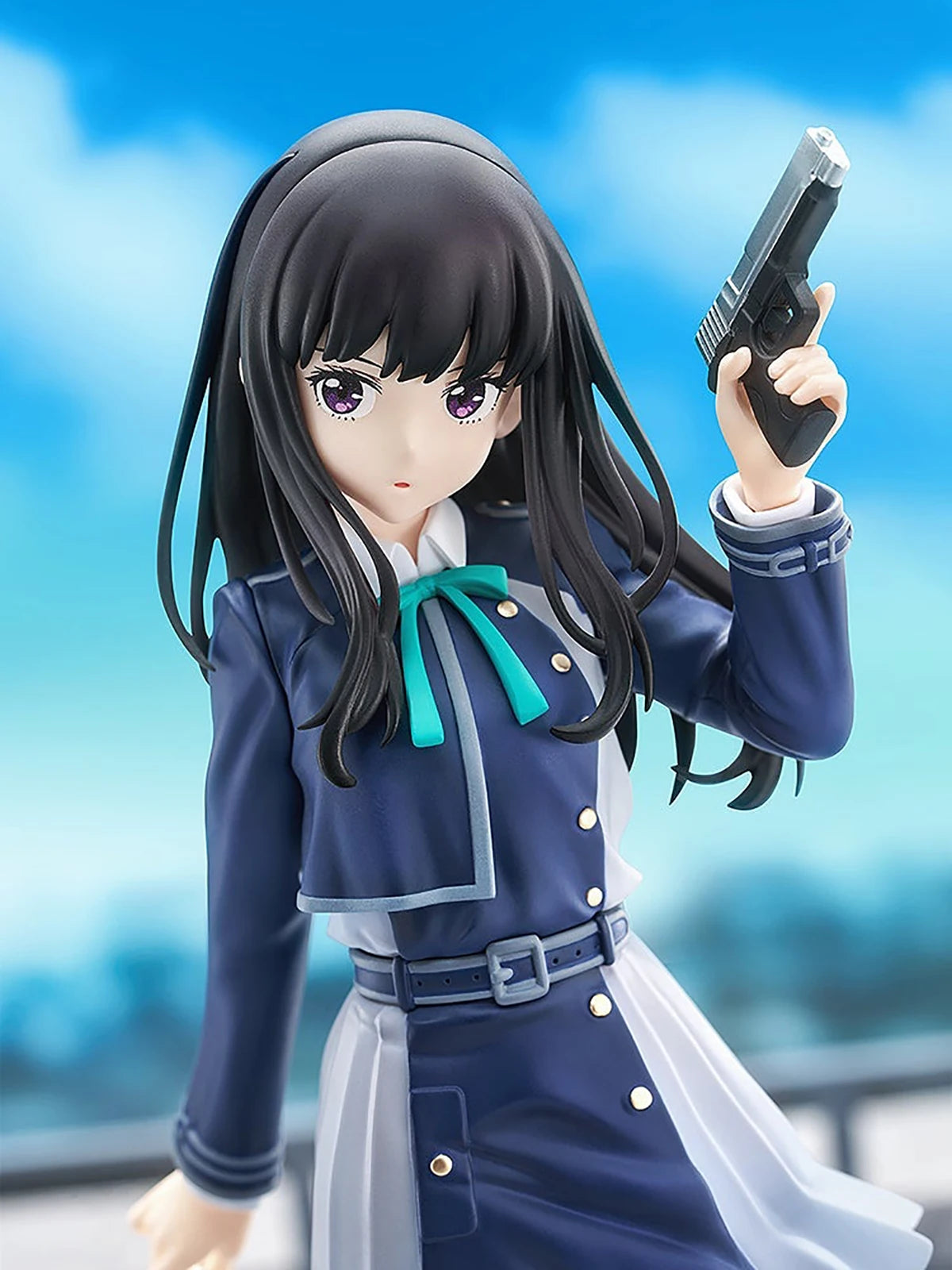 Original Genuine Good Smile Company Prepainted Pop Up Parade Lycoris Recoil Nishikigi Chisato Inoue Takina H=180mm Anime Figure