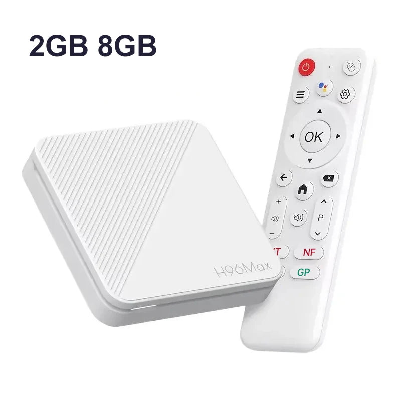 H96 MAX H313 Smart TV Box Android 14 ATV TV Box 4K@60fps 100M/LAN Wifi6 BT5.0 Google Voice Assistant Media Player Set Top Box