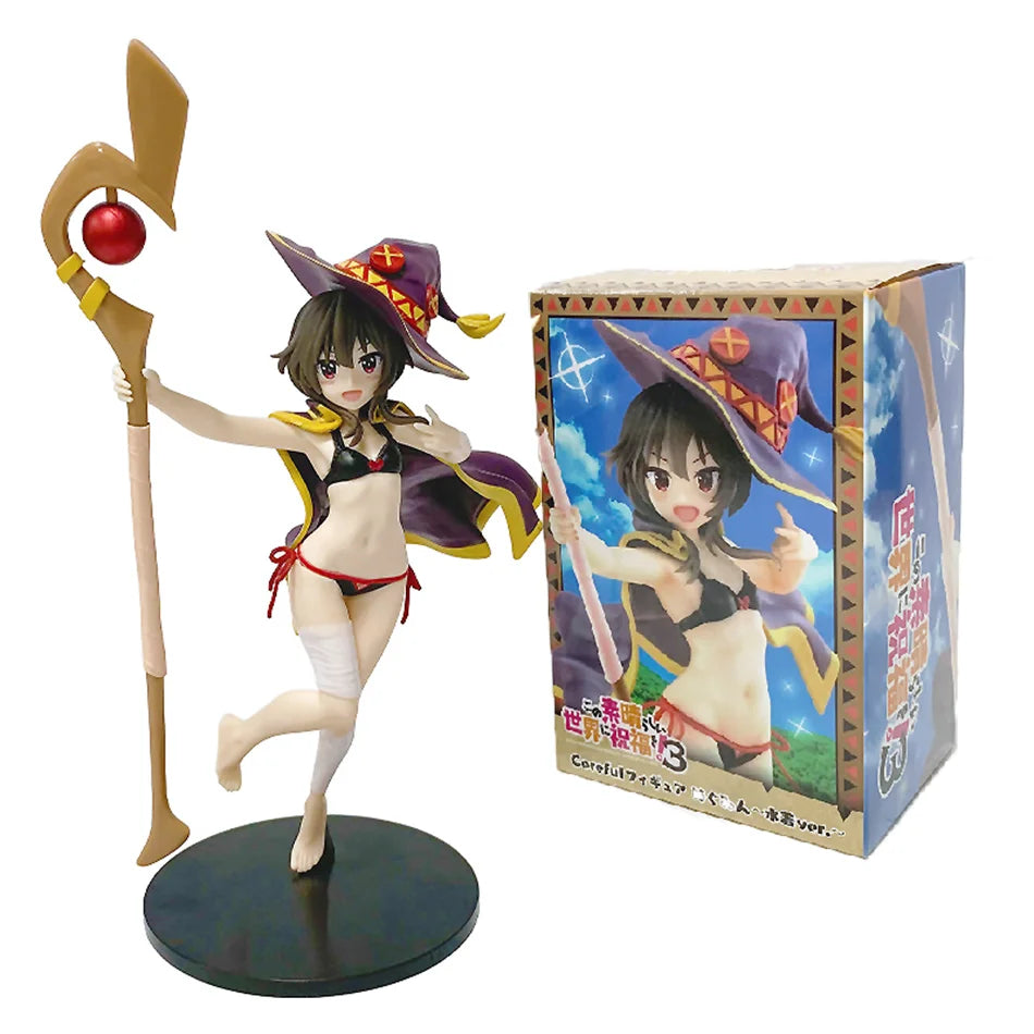 In Stock Anime God's Blessing on This Wonderful World 18cm Megumin Action Figure Cute Figurine For Girls Droppshiping