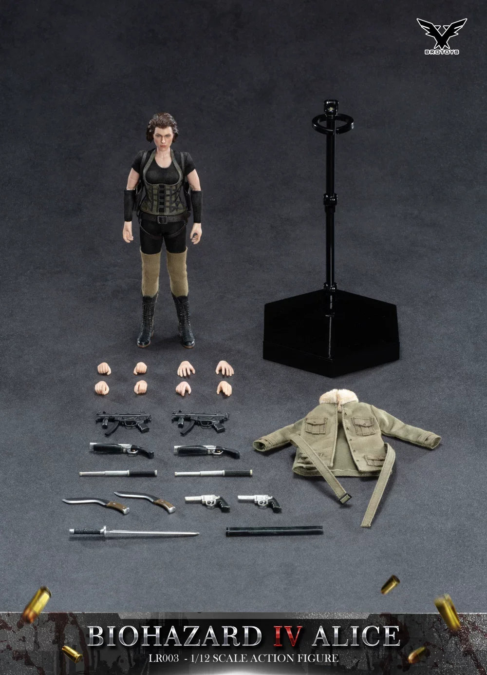 In Stock Brotoys Action Figure 1/12 Scale Articulated Alice Resident Evil Collectible Model Lr003 Lr004 For Adult Collectors Toy