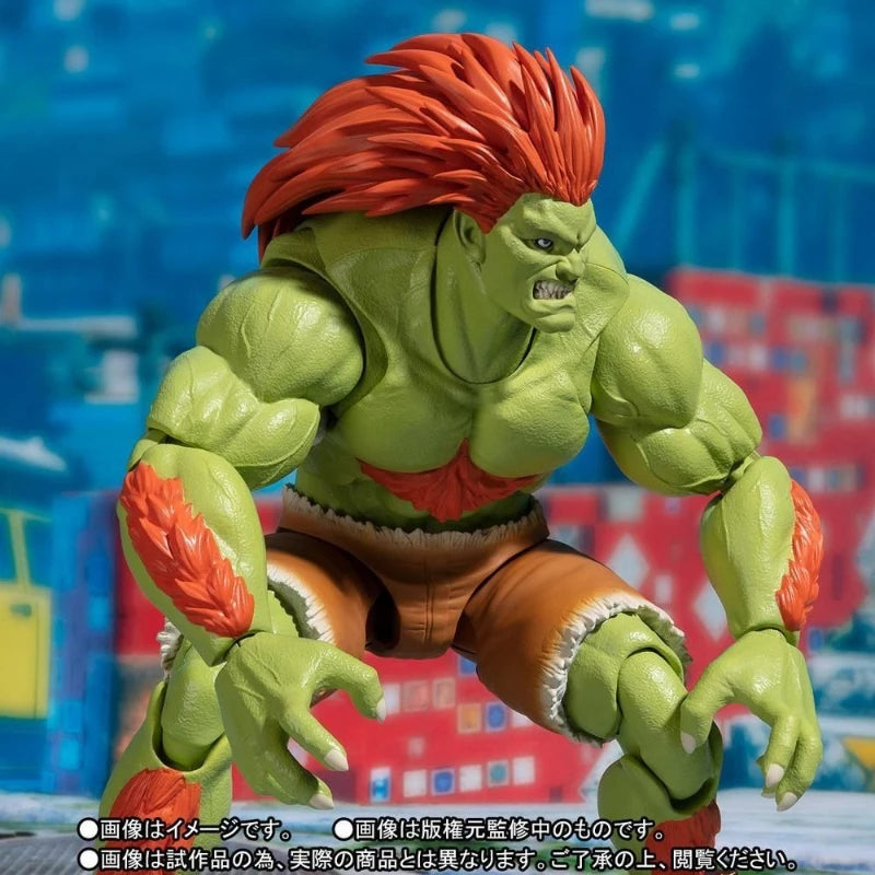 Bandai Genuine Soul Limited SHF Street Fighter Blanca Green Wolf Beast Electric Wolf Lion Action Doll Model Toy