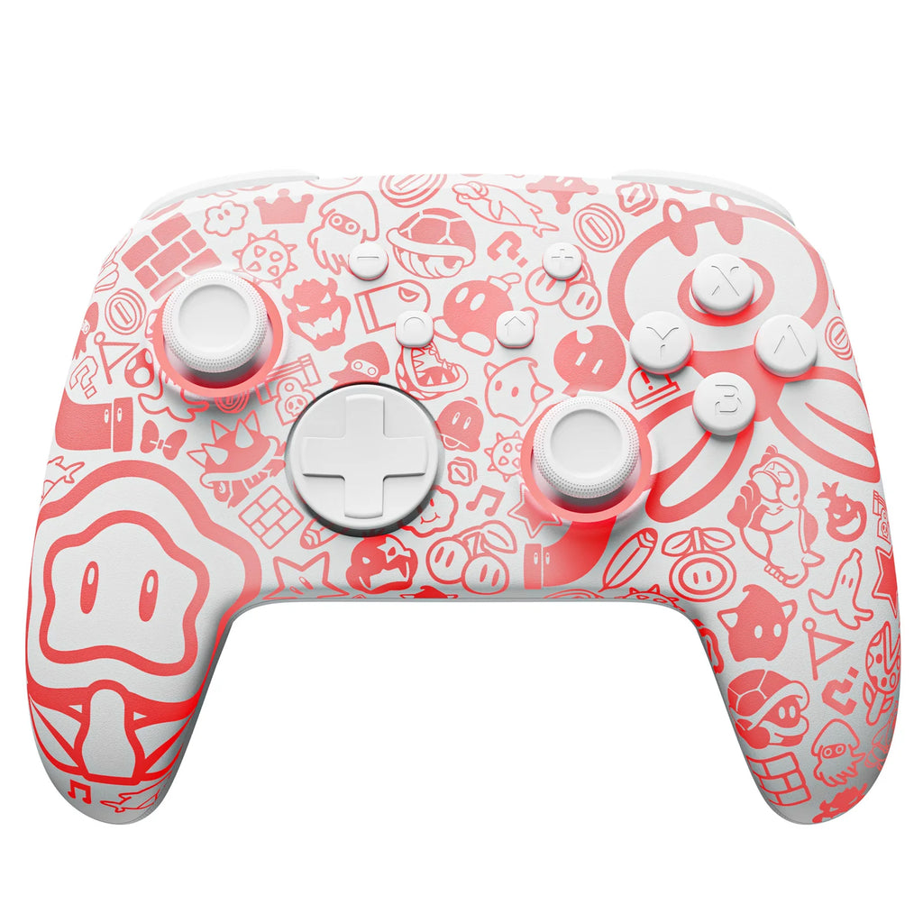 FUNLAB Wireless Bluetooth Luminous Pattern Pro Controller For Nintendo Switch/OLED Gamepad Remote with 7 LED Colors/Paddle/Turbo