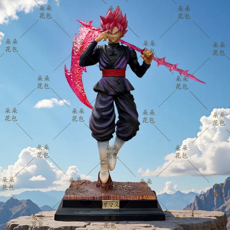 New Dragon Ball Super Saiyan Rose Goku Action Figure 37cm Pvc Abs Statue Desktop Pc Case Decor Anime Collectible Gift For Anime