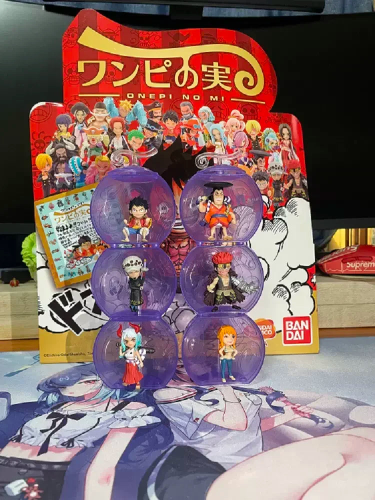 In Stock Bandai Original ONE PIECE Gashapon Vo.1 Devil's Fruit Luffy Nami Law Eustass Kid Yamato Kozuki Oden Anime Figures Gifts