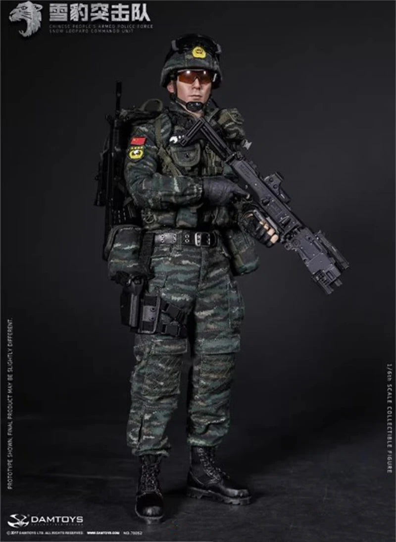 DAMTOYS 78052 1/6 Soldier Chinese People's Armed Snow Leopard Commando Full Set 12'' Action Figure Model Toy In Stock Collection