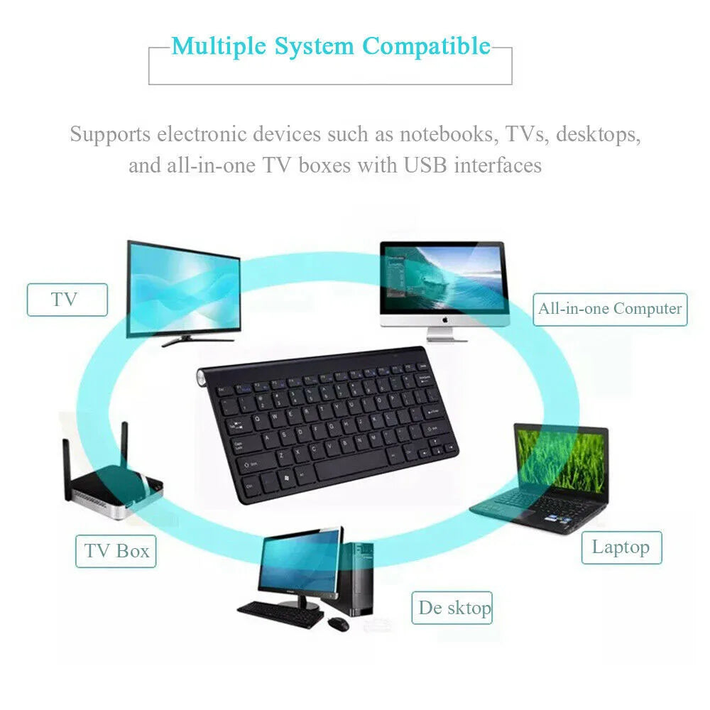 RYRA New Mini Wireless Keyboard And Mouse Set Waterproof 2.4G For IPad Samsung Android Tablet Ultra Thin Keyboard Mouse