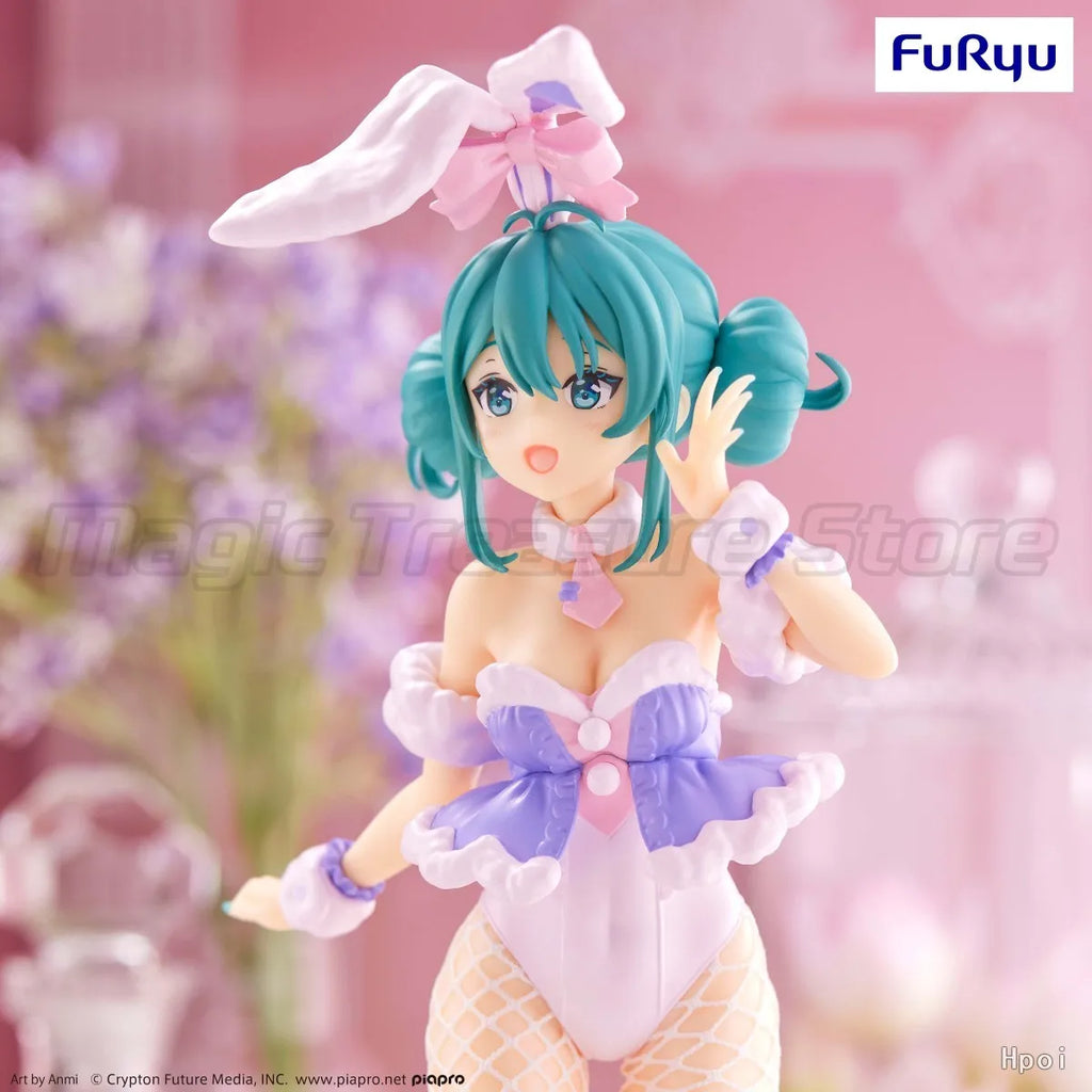 【MT】Original FuRyu BiCute Bunnies Piapro Characters Hatsune Miku Lavender Color Scheme Figure Toy Collection