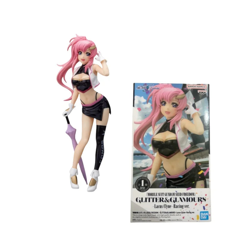 In Stock 100% Original Bandai Gundam Prize Figures Shining & Glamorous Luxanna Crownguard Racing Girl Anime Character Model