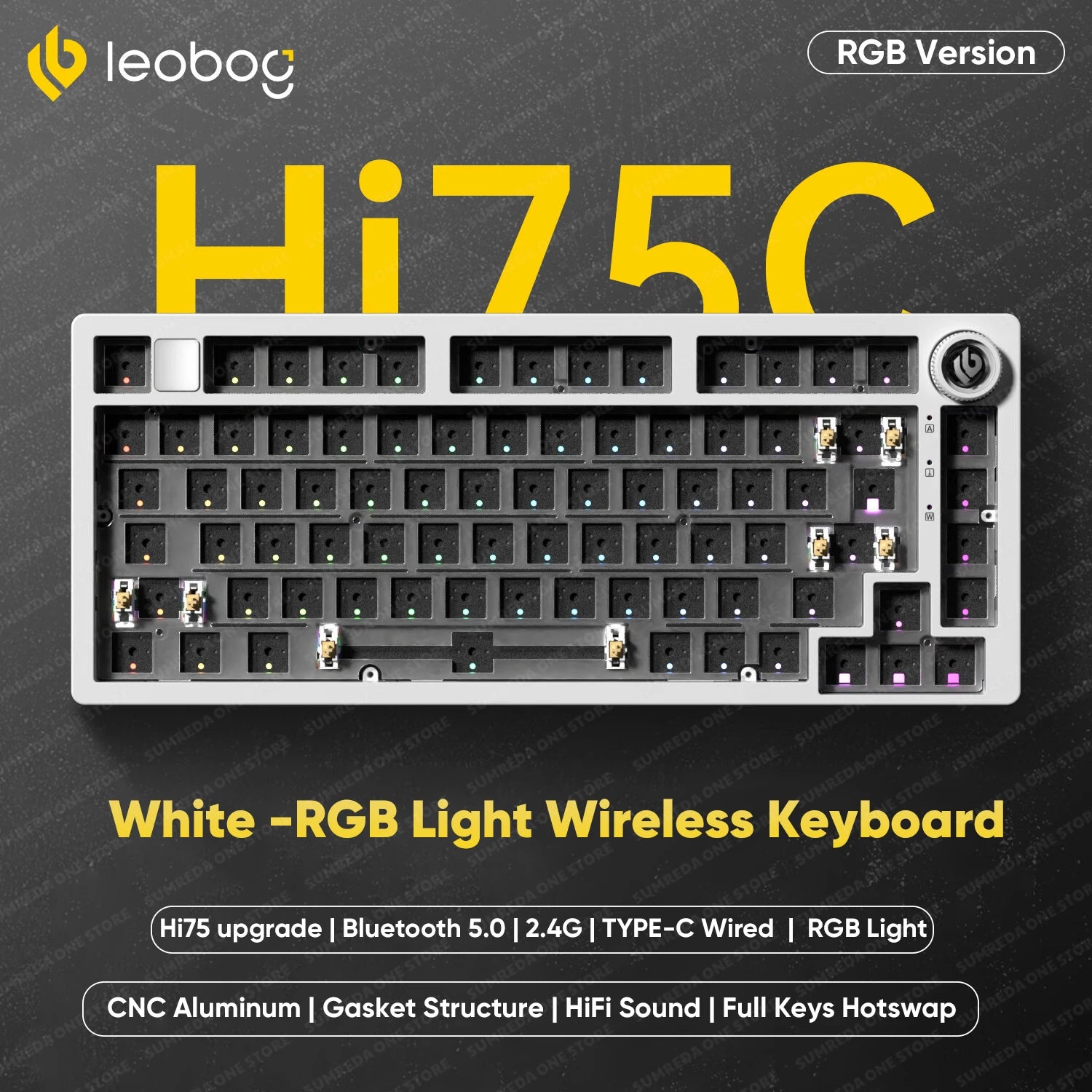 Leobog Hi75C Hi75C Pro Hi75 Gaming Aluminium Drahtlose Mechanische Tastatur Kit 81 Tasten Bluetooth 2,4G Wired Hotswap Gamer Tastatur