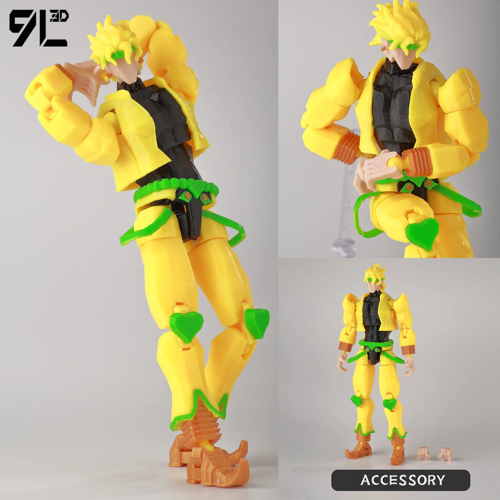 9L3D Lucky13 JoJo's Jotaro Kujo Action Figure Dummy13 with Star Platinum T13 Multi-Jointed 3D Printed Collectible Toys Titan13