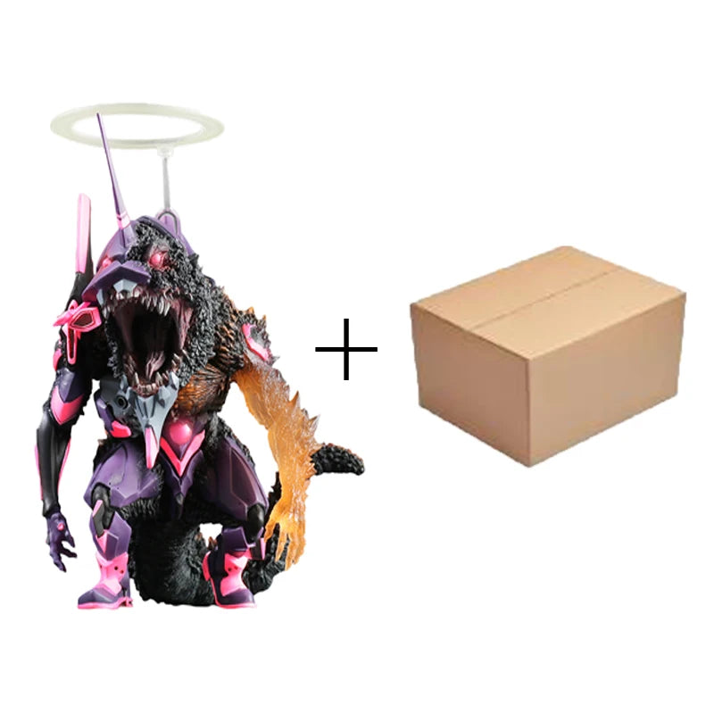 Neon Genesis Evangelion Unit-01 Godzilla Awakening Form 18.5cm PVC Q-version Figurine Model in Stock Car Chassis Decoration