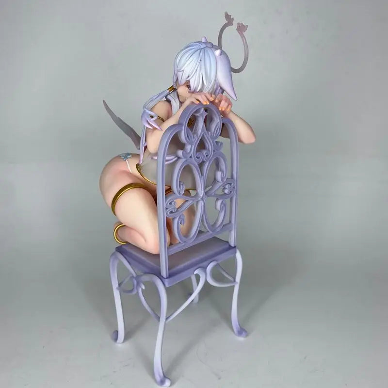 Hotvenus Anime Figure Beautiful Girl Styling Pure White Angel Eve 2nd Pvc Model Trendy Collectible Toy Computer Case Decoration