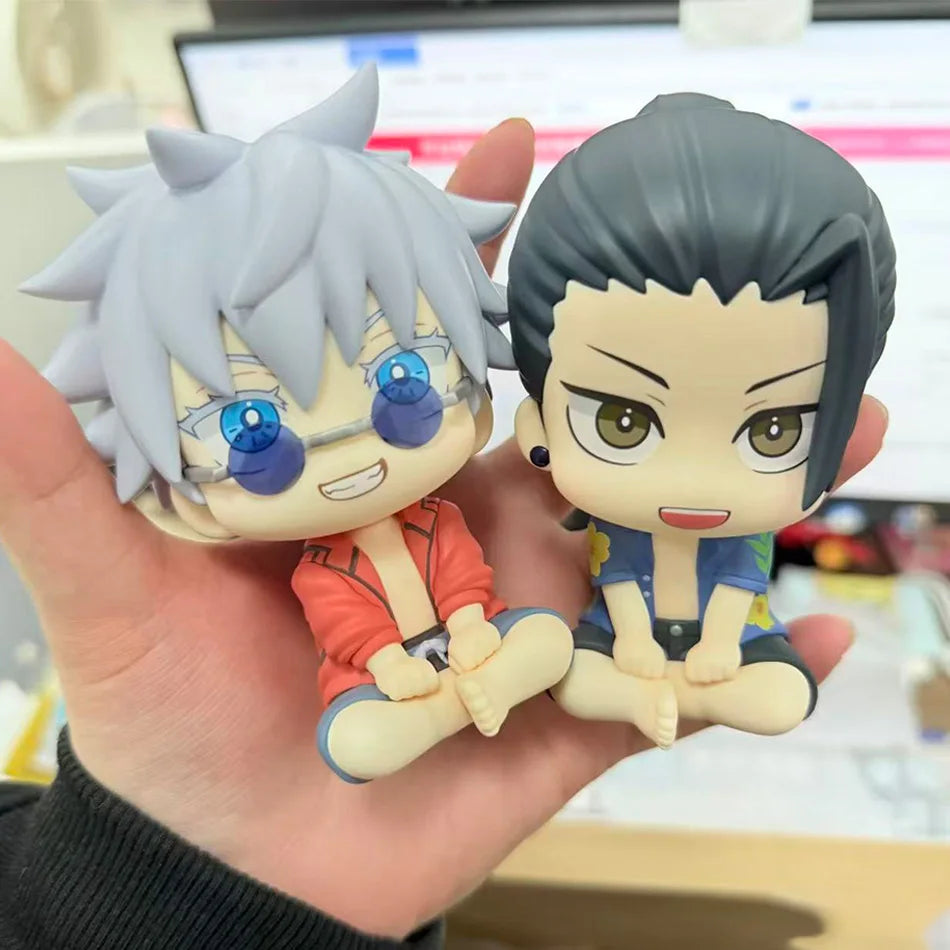 Anime Cute Fushiguro Toji Jujutsu Kaisen Figure Gojo Satoru Action Figure Q Version Doll Geto Suguru Statue 10cm PVC Model Toys