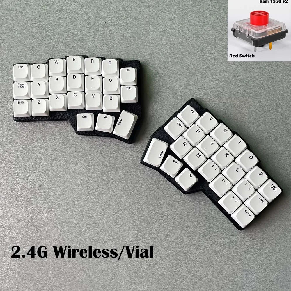 CHOC CORNE V4.1 Low Profile Ultrathin Split Mechanical Keyboard Hot-swap Kaih V1/V2 Switch 2.4G Wireless VIAL Programmable