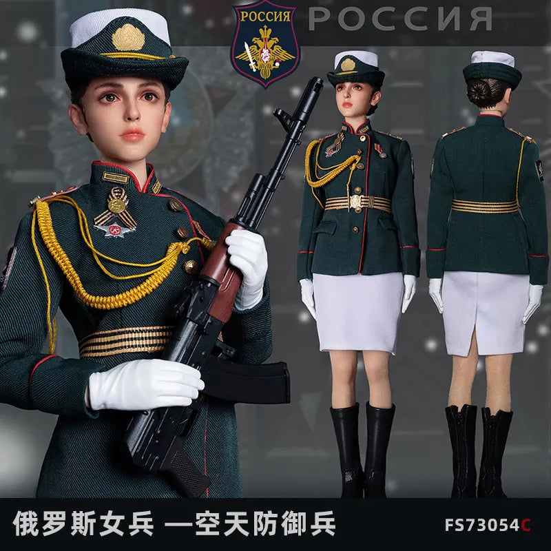 JEU [Ready Stock] FLAGSET 1/6 Female Soldier Figure Model Russian Armed Forces Action Figure 73054
