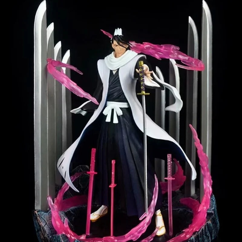 32.5cm Bleach Kuchiki Byakuya Standing Position Anime Figure Model Statue Boys Collection Desktop Decoration Ornament Toy Gift