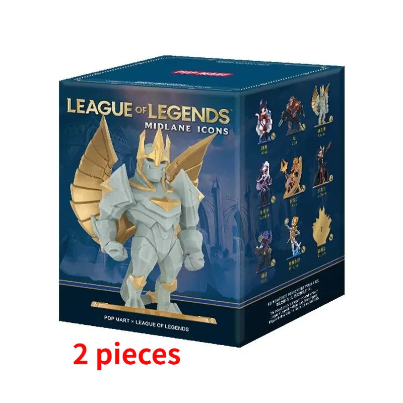 POP MART Genuine Blind Box Ornaments LEAGUE OF LEGENDS MIDLANE ICONS Series Mystery Toys Gifts Kawaii Figurines Desktop Decor