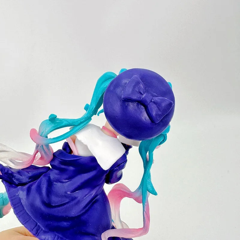 Hatsune Miku 14.5cm Macaroon Sailor Uniform Kwaii Virtual Singer Girl Anime Model Figures Car Desktop Periphery Oranment