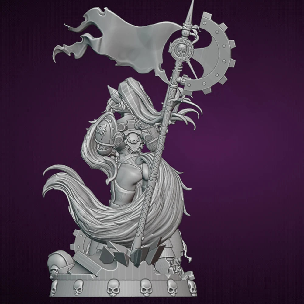 1/24 Loona wolf Space Sexy Resin Figurine Toy Unpainted GK Doll Unassembled 3D Print Assembly Miniature Reduction Statue Toy