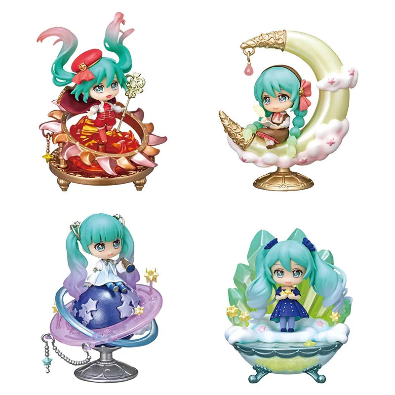 Re-Ment Original 4Pcs Hatsune Miku Toys For Kids Gift Collectible Model Ornaments