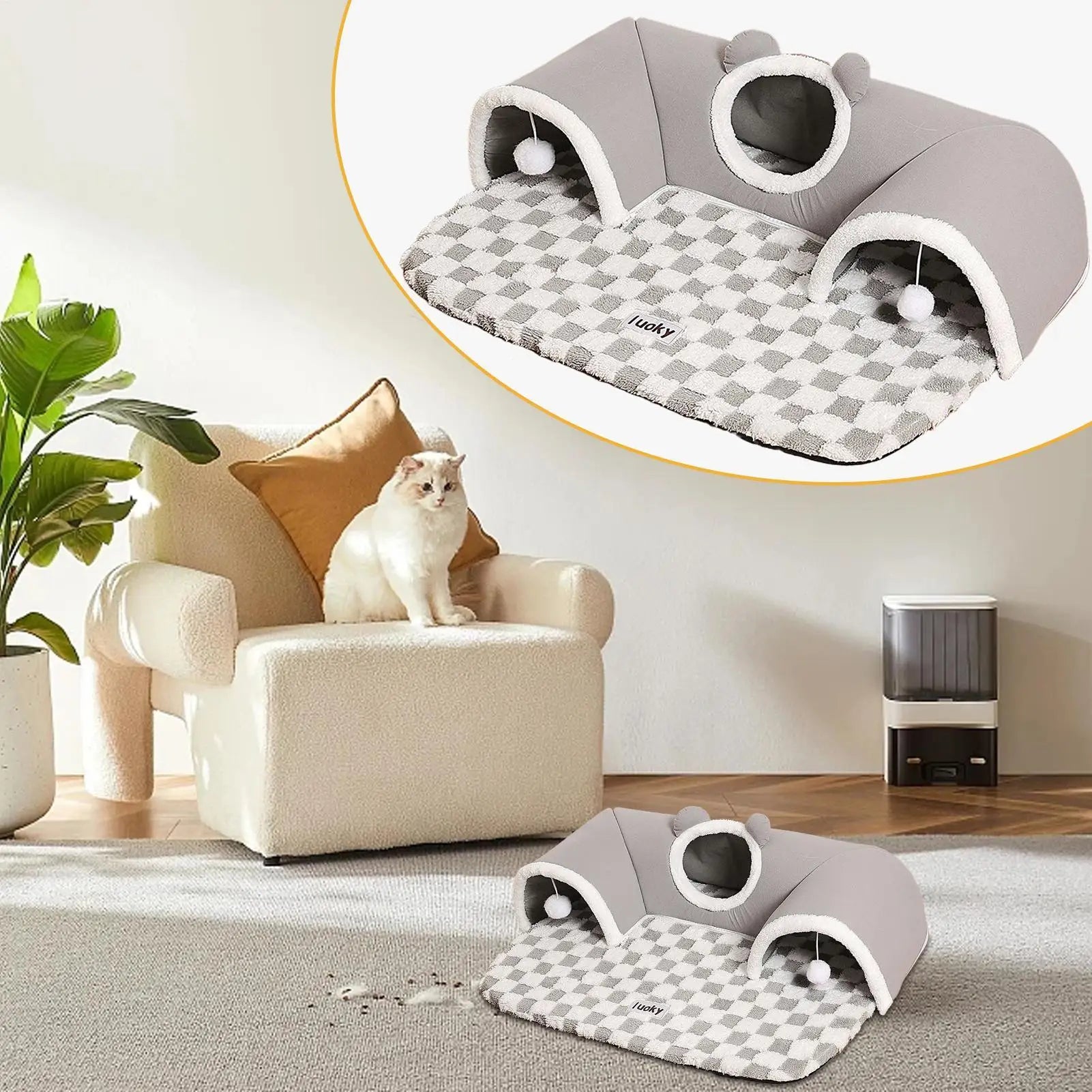 Cat Tunnel Cat Play Tunnel Sleeping Pad Bed Sleeping Mat Pet Supplies Nest For Indoor Kitten Small Animal Puppy Bunny Bedroom