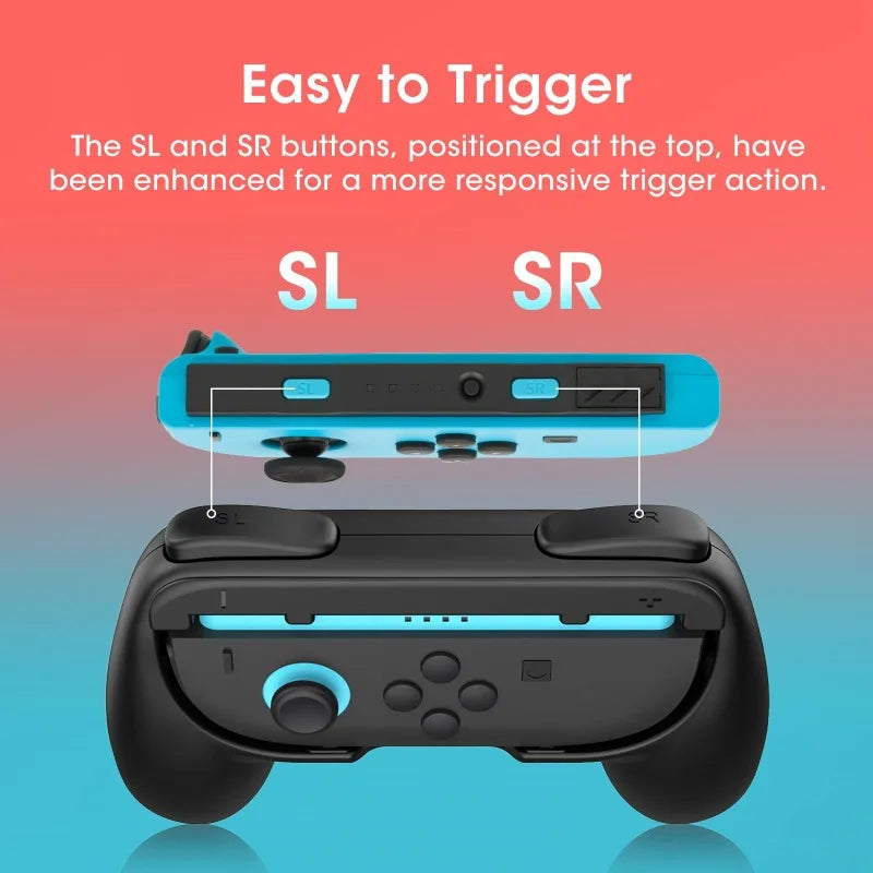 2Pack For Nintendo Switch 2 Hand Grips for Joy-Con Grips Ergonomic Anti-Slip Handle Kit Accessories 2025 for Joy Cons Controller