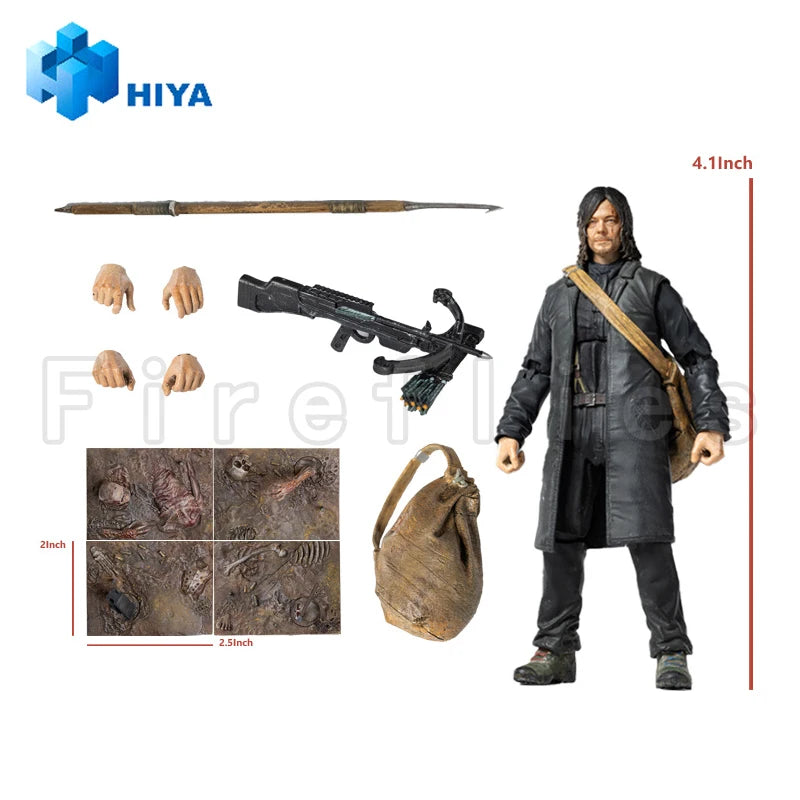 1/18 HIYA Action Figure Exquisite Mini Series The Walking Dead Negan Daryl Walker King Dark Eyes Walker Anime Toy