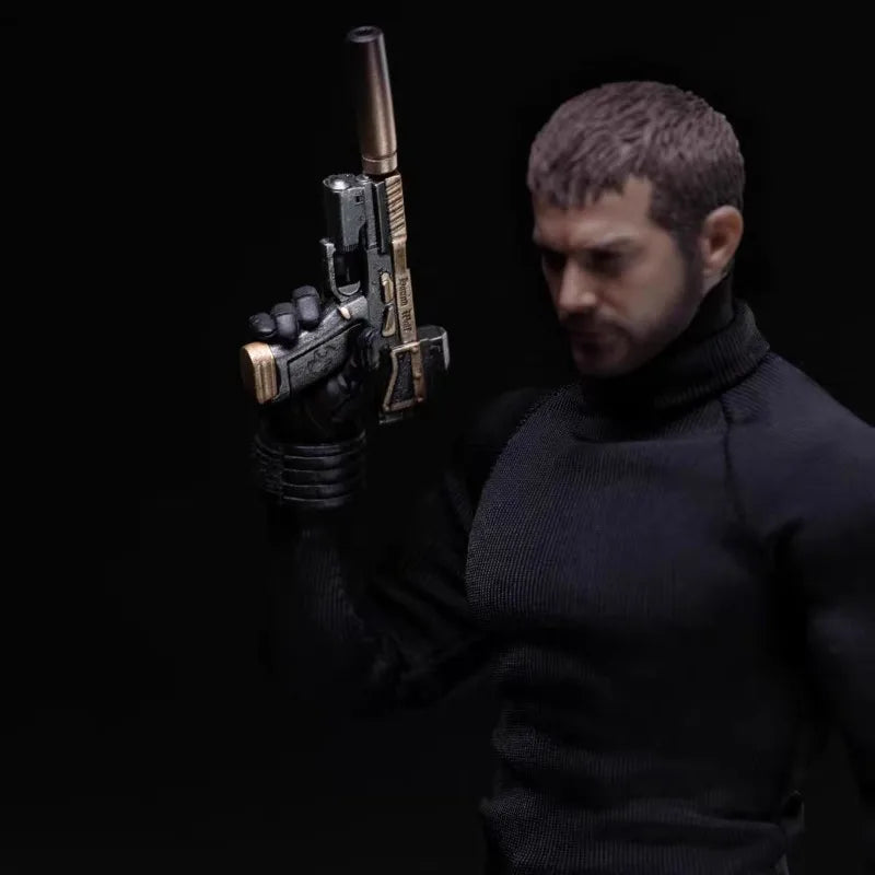 In Stock HOT Resident Evil 1/12 Scale Chris Redfield Wolf Hunter Captain Action Figure Joint Movable Anime Collectible Model Toy