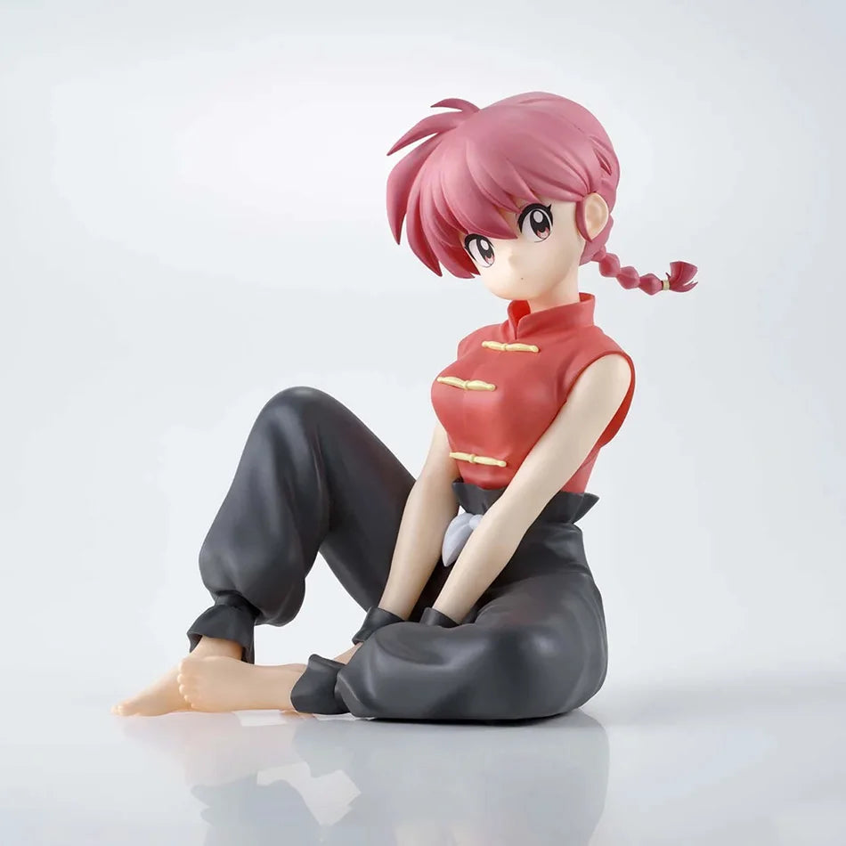 Original BANDAI BANPRESTO Ranma 1/2 Ranma Akane Tendo Shampoo Relax time Anime Figure Toys PVC Model Collection Doll Gift