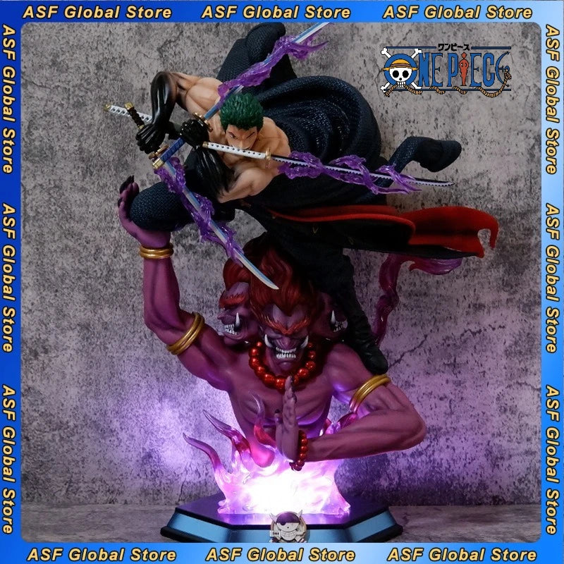 50cm ONE PIECE Anime Peripherals Purgatory Roronoa Zoro Action Figure Pvc Model Desktop Decoration Statue Birthday Gifts Toy Kid