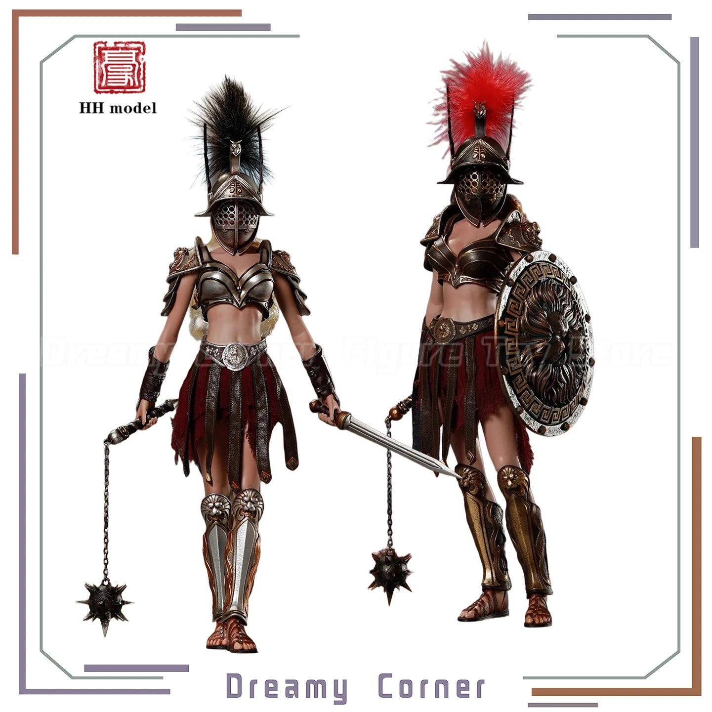 【In Stock】HHMODEL HAOYUTOYS HH18014 HH18015 Imperial Legion Female Warrior Black Red 1/6 Action Figure Model Collection Ornament