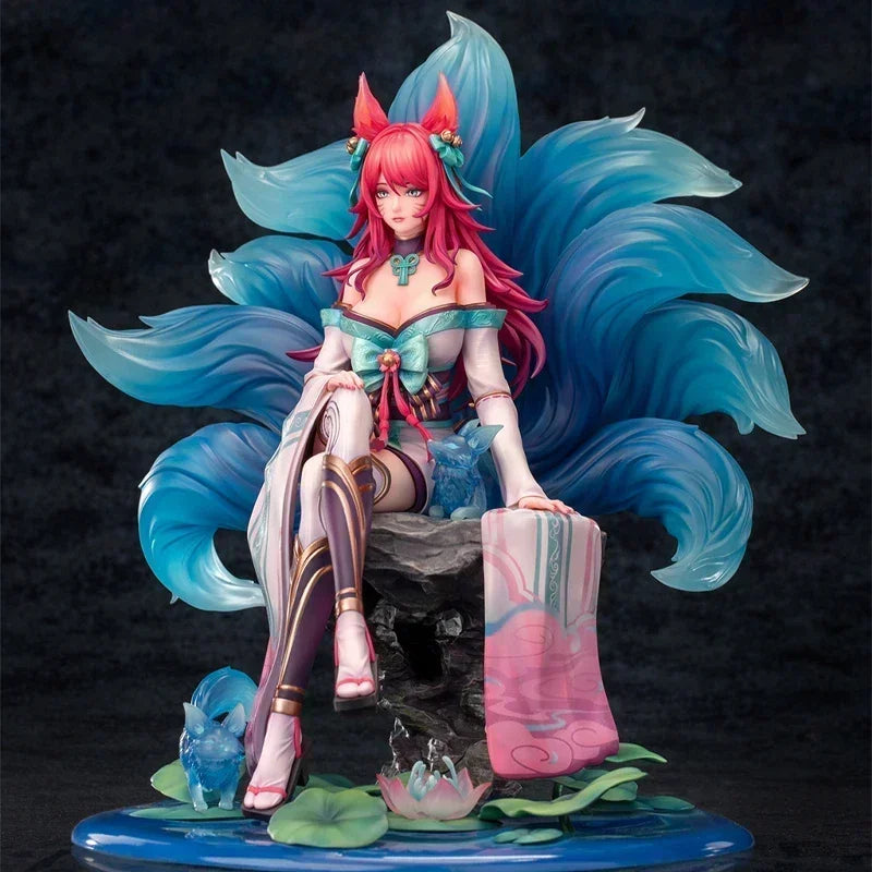 В наличност Myethos Spirit Blossom Ahri Оригинална аниме фигурка Колекционерски модел кукли Фигурка Орнамент Подаръци Играчка