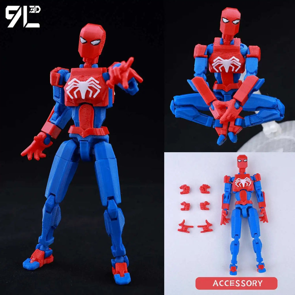 Фигурки на Venom Spider-Man Lucky13 Dummy13 - 3D принтиран манекен T13 с многочленен механизъм за промяна на формата, аниме, колекционерски играчки