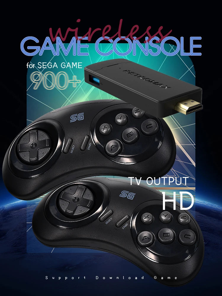 DATA FROG 4k 16-bit Wireless Retro Video Game Console Build In 900 Games HDMI-Compatible Retro Game Console For SEGA/FC/GBA