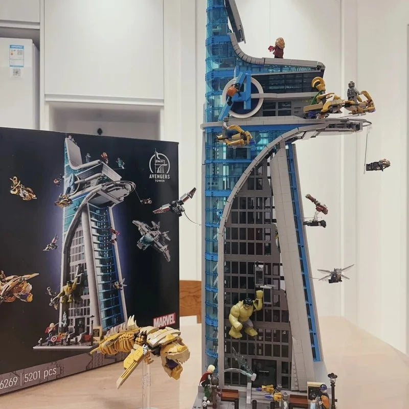 2026 New 5201pcs Avengers Tower With Figures Architecture Street View For Model Assemble Bricks Toy Kids Gift