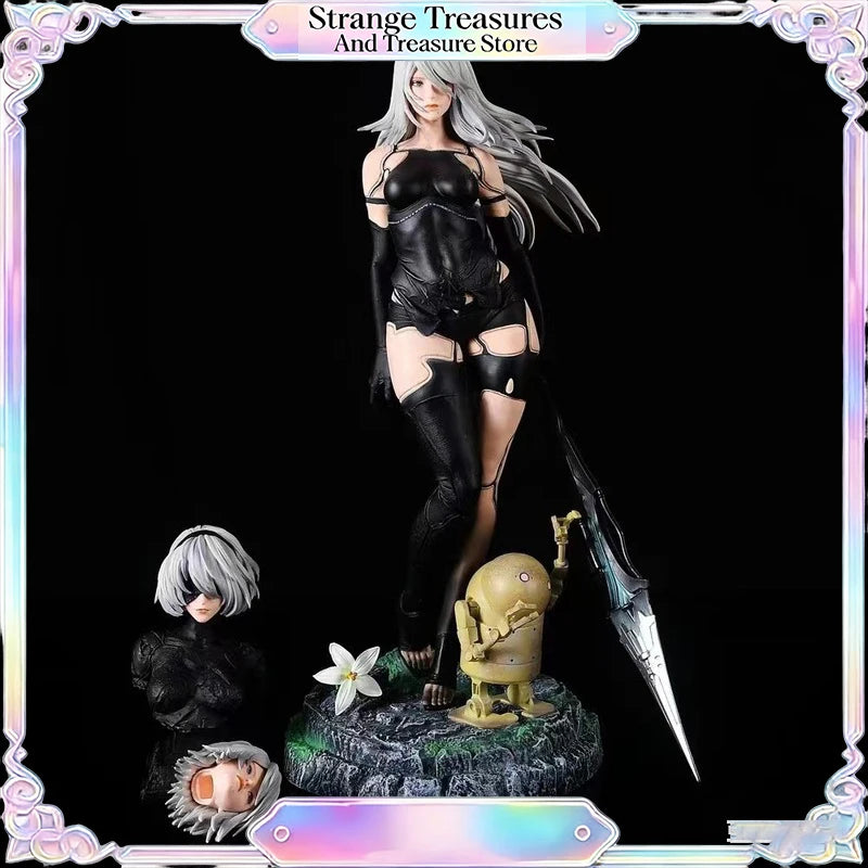 In Stock 48cm Gk 2a 2b Pod 042 Yorha No. 2 Type B Three Heads Anime Figures Pvc Action Figure Toy Game Collectible Model Doll
