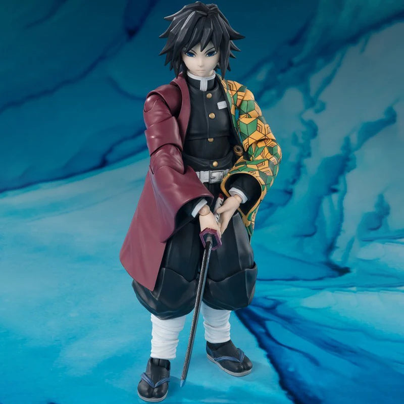 Genuine BANDAI S.H.Figuarts Water Breathing Tomioka Giyuu PVC Action Figure Model Original Collector Figurine Toy Christmas Gift