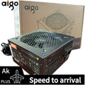 Aigo AK 500W PC-Netzteil, schwarzes Gaming-Netzteil, leiser 120-mm-RGB-Lüfter, 24-polig, 12 V, ATX, Desktop-Computer-Netzteil für BTC