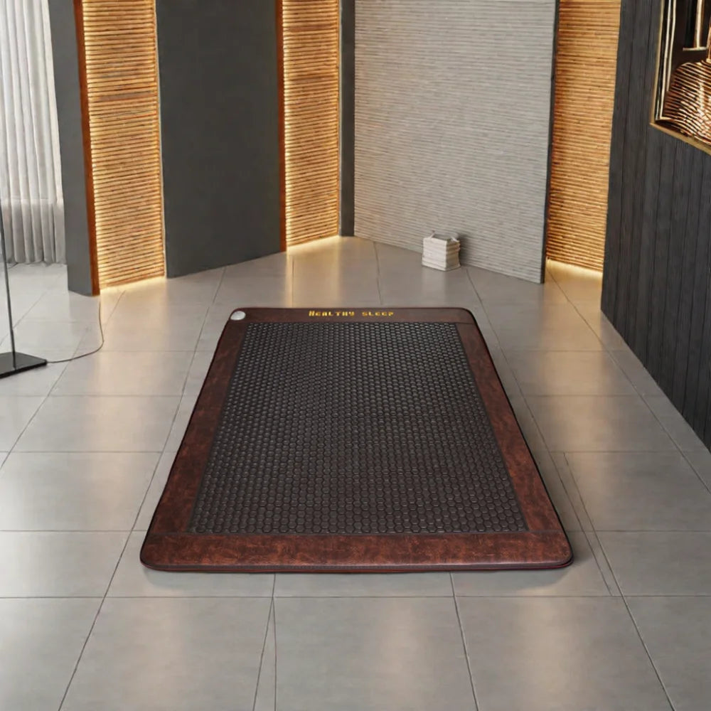 High Quality Korean Jade Tourmaline Stone Ceratonic Thermal Mat Far Infrared Heating Massage Bed Mattress Mat