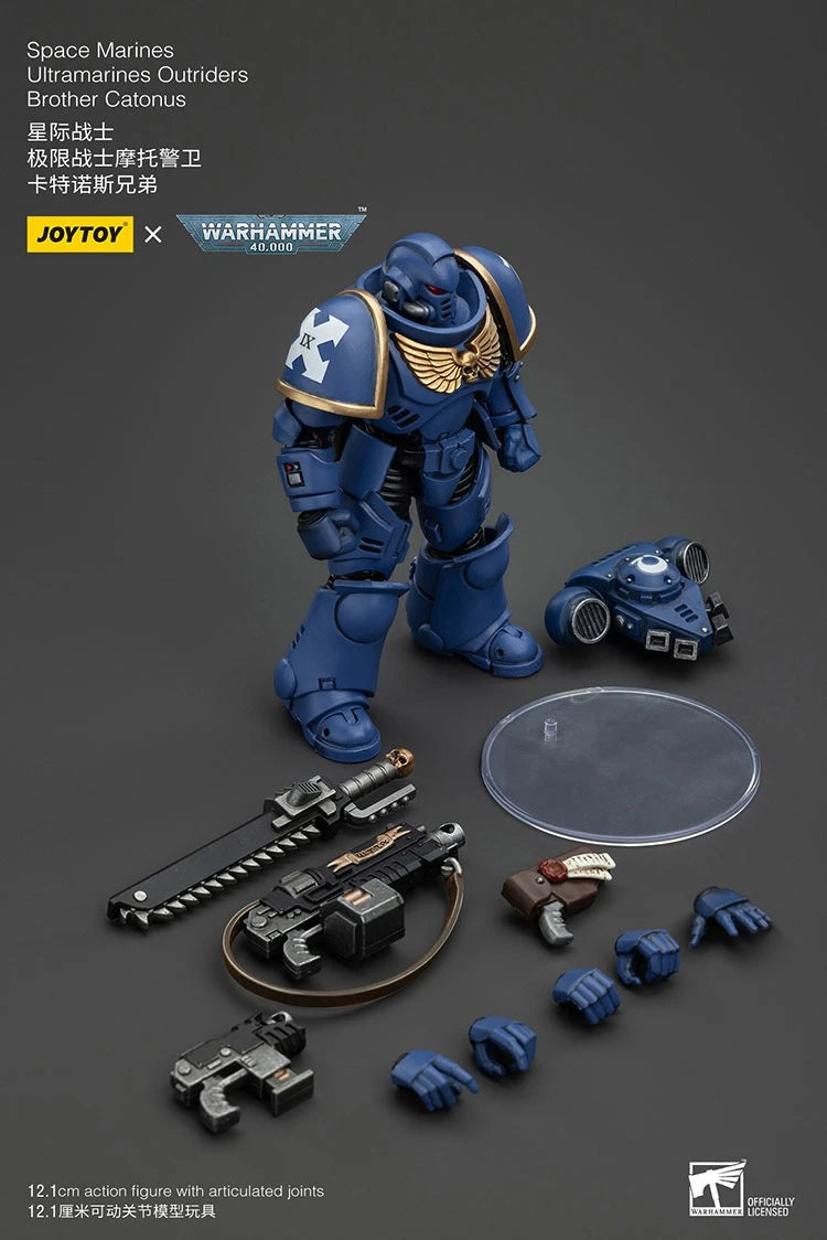 JOYTOY Warhammer 40000/40k Space Marines Ultramarines Outriders Brother Catonus Action Figure Doll Decoration Collection Model