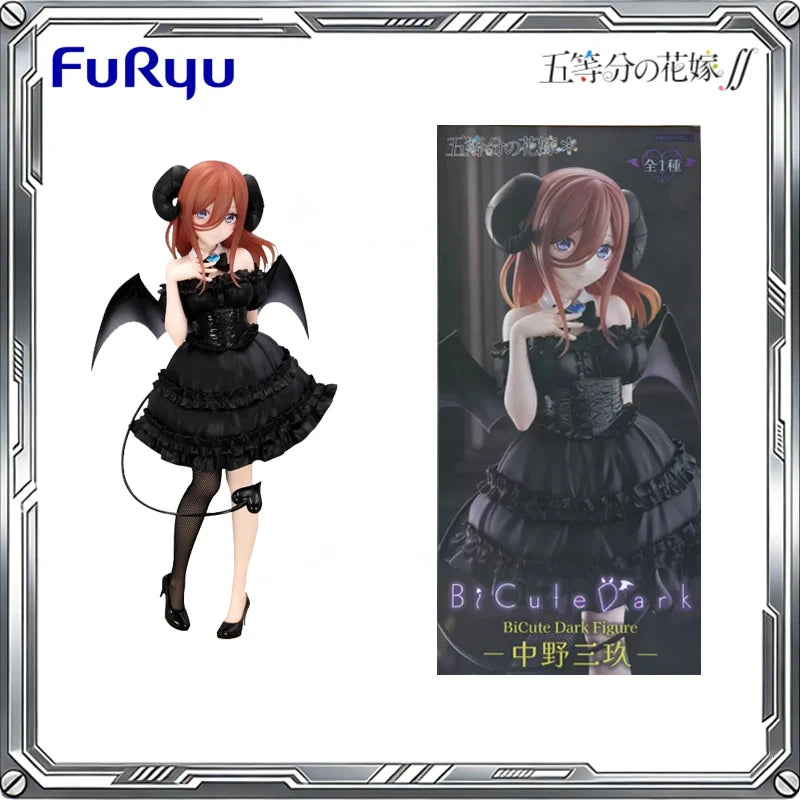 FuRyu Genuine BiCute Dark The Quintessential Quintuplets Anime Nakano Nino Miku Itsuki Action Figure Toys Gift Model Ornaments