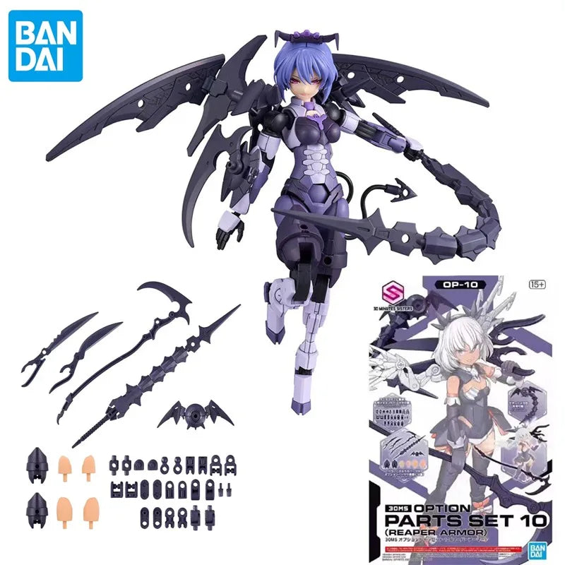 In Stock BANDAI NAMCO 30 MINUTES  SISTERS OP-010 30MS OPTION PARTS SET10(REAPER ARMOR) Anime Figures Assembly Model Toys Gifts