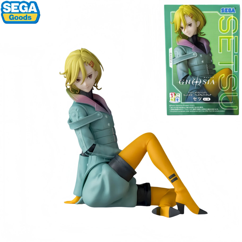 Genuine Sega Gnosia Seth Noodle Stopper Prize Action Figure Model Sitting Pose Anime Character Collectible Statue Desktop Model