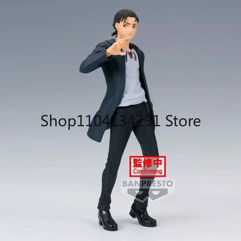 Authentic Bandai Eyeglass Factory Attack on Titan Final Season Eren Yeager Figure Birthday Gift Toy Collectible Model