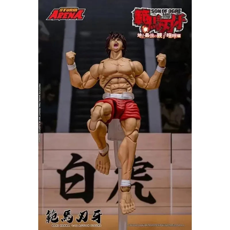 100% Original Storm Toys ARENA 1/12 BHSA01 Hanma Baki Double Head Mini Soldier Figurine In Stock Anime Collection Figures Toys