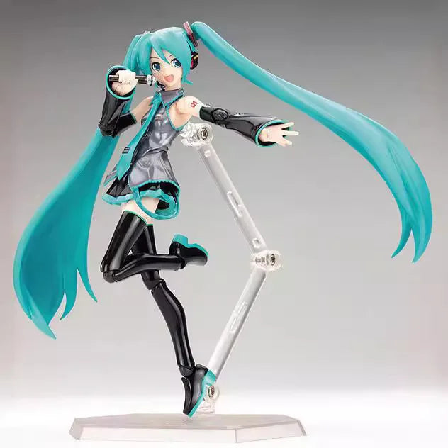 Neue 15 cm Hatsune Miku Anime-Mädchen-Figur Figma 014 Virtuelle Sängerin Miku Gemeinsame bewegliche Modellstatue Kinderspielzeug Puppensammlung Geschenke