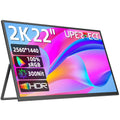 UPERFECT 22 Inch Computer Display Monitor 2K QHD 1440P 100%sRGB IPS Screen w/ Kickstand For Laptop PC Mac Phone PS5 Game Console