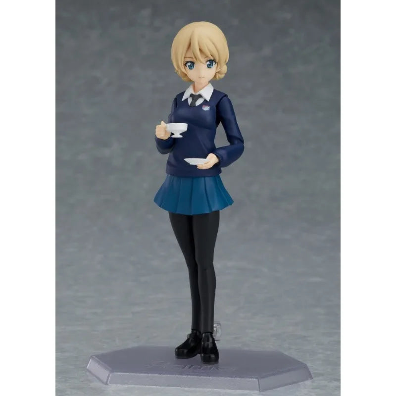 In Stock Original Max Factory Figma#406 Girls Und Panzer Der Film Darjeeling Anime Figures Action Figures Toys Gifts Ornaments